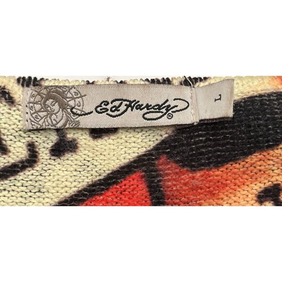 Vintage Ed Hardy Knit Dress True Love Rock N Roll Size Large - Picture 6 of 9